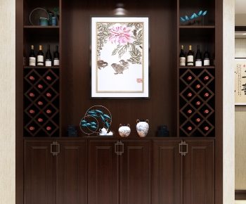New Chinese Style Wine Cabinet-ID:976697922