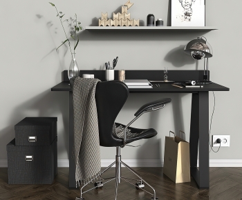 Modern Computer Desk And Chair-ID:672375927