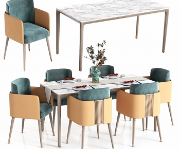 Modern New Chinese Style Dining Table And Chairs-ID:482211114