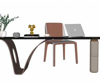 Modern Computer Desk And Chair-ID:782530077