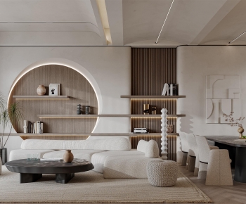 Wabi-sabi Style A Living Room-ID:356734042