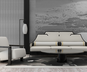 New Chinese Style Sofa Combination-ID:383802898