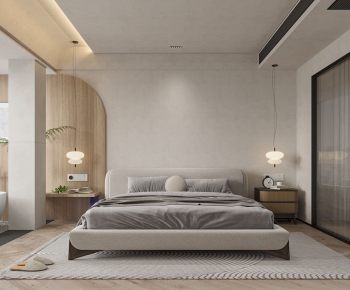 Modern Wabi-sabi Style Bedroom-ID:385965117
