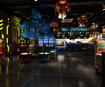 Industrial Style Internet Cafe-ID:732819087