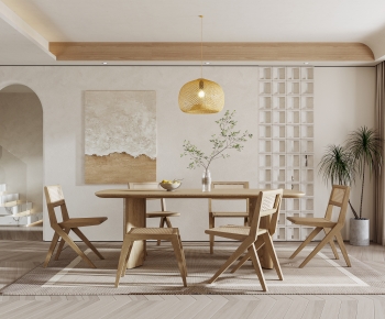 Modern Nordic Style Wabi-sabi Style Dining Room-ID:865120897