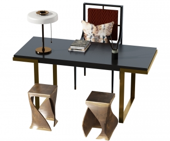 New Chinese Style Computer Desk And Chair-ID:513349069