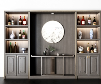 New Chinese Style Wine Cabinet-ID:716990952