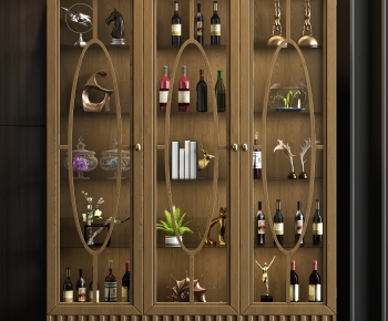 Simple European Style Wine Cabinet-ID:416218048