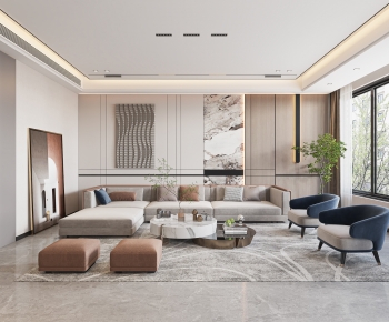 Modern A Living Room-ID:681420097
