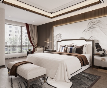 New Chinese Style Bedroom-ID:302308088