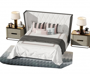 Modern Double Bed-ID:348201997