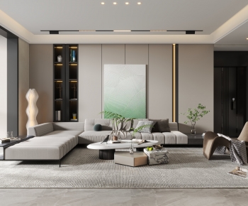 Modern A Living Room-ID:989075906