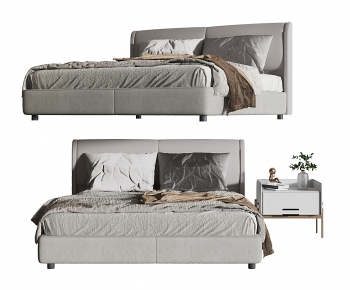 Modern Double Bed-ID:617146022