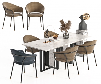 Modern Dining Table And Chairs-ID:754796036