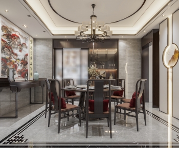 New Chinese Style Dining Room-ID:997648005