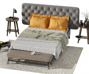 Modern Double Bed-ID:539541969