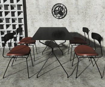 Industrial Style Leisure Table And Chair-ID:464209083