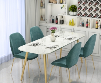 Modern Nordic Style Simple European Style Dining Table And Chairs-ID:744903099