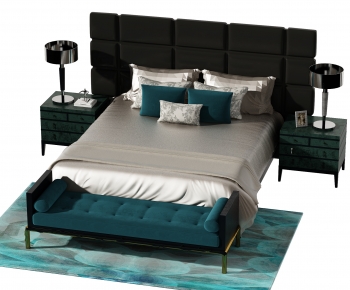 Modern Double Bed-ID:922272923