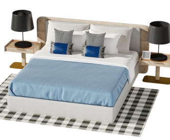 Modern Double Bed-ID:548613071
