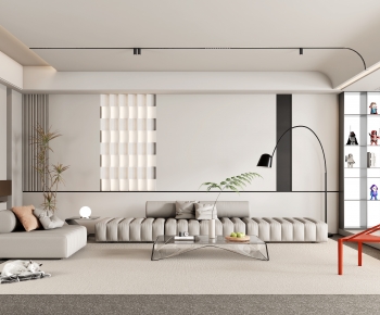 Modern Wabi-sabi Style A Living Room-ID:576376913