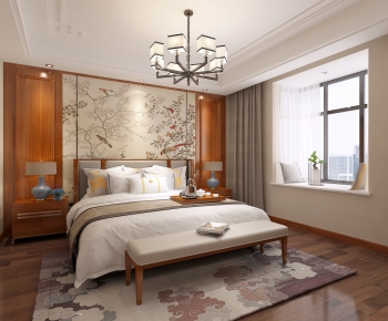 New Chinese Style Bedroom-ID:245568049