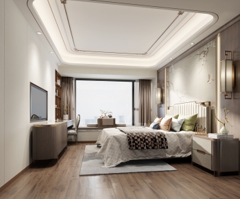 New Chinese Style Bedroom-ID:613507993