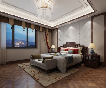 New Chinese Style Bedroom-ID:266032937