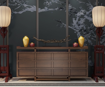 New Chinese Style Side Cabinet/Entrance Cabinet-ID:923572066
