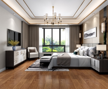 New Chinese Style Bedroom-ID:464907885