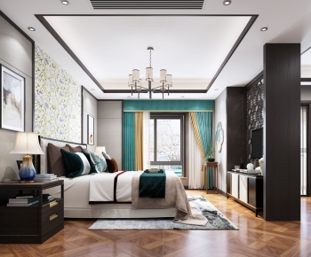 New Chinese Style Bedroom-ID:721672068