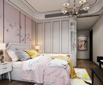Simple European Style Bedroom-ID:408437013