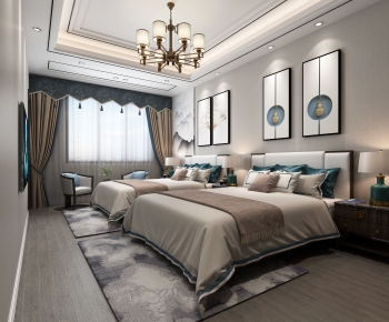 New Chinese Style Bedroom-ID:394539124