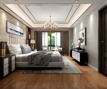 New Chinese Style Bedroom-ID:289289955