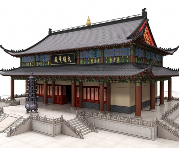 Chinese Style Ancient Architectural Buildings-ID:366489893