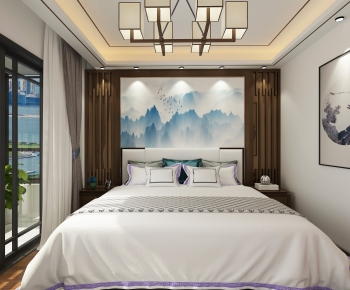 New Chinese Style Bedroom-ID:197108985