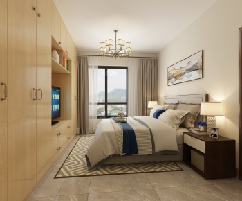 New Chinese Style Bedroom-ID:629306087