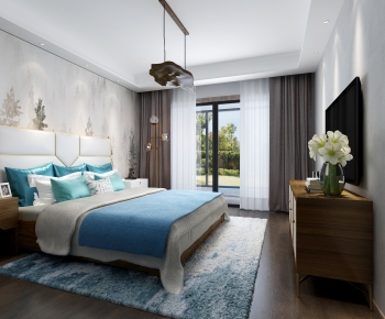 New Chinese Style Bedroom-ID:787930016