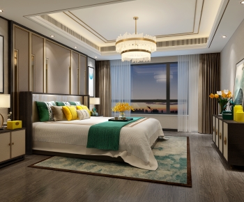 New Chinese Style Bedroom-ID:400748972