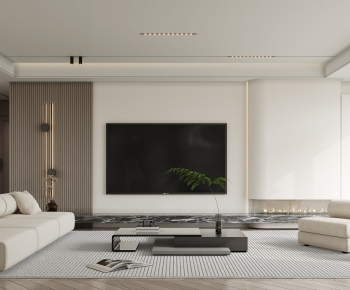 Modern Wabi-sabi Style A Living Room-ID:684072972
