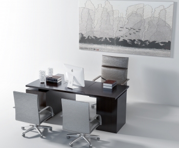 Modern Computer Desk And Chair-ID:456631251