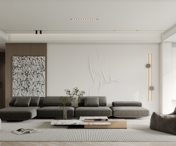 Modern Wabi-sabi Style A Living Room-ID:102742911