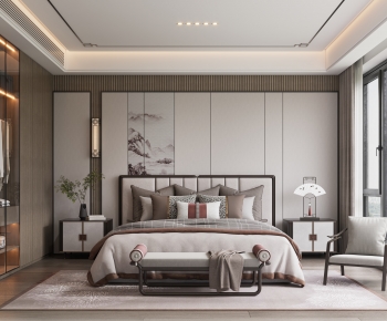 New Chinese Style Bedroom-ID:927973038