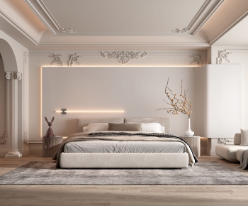 French Style Wabi-sabi Style Bedroom-ID:535759976