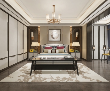 New Chinese Style Bedroom-ID:680578958