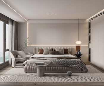 Modern Wabi-sabi Style Bedroom-ID:227412943