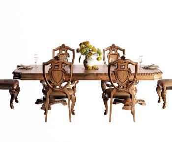 American Style Dining Table And Chairs-ID:869374992