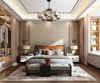 New Chinese Style Bedroom-ID:224880936
