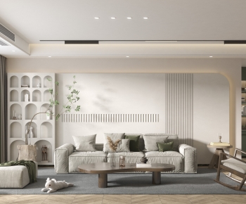 Wabi-sabi Style A Living Room-ID:954627048