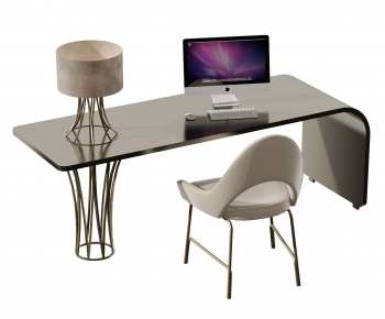 Modern Computer Desk And Chair-ID:536499029
